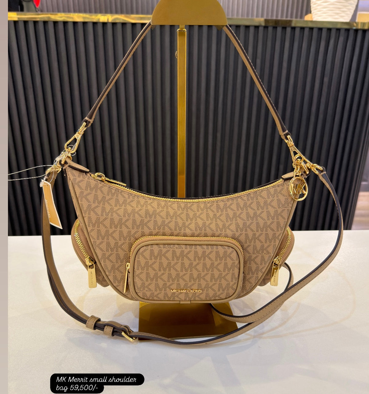 Michael Kors Merritt Small Signature Logo Convertible Shoulder Bag