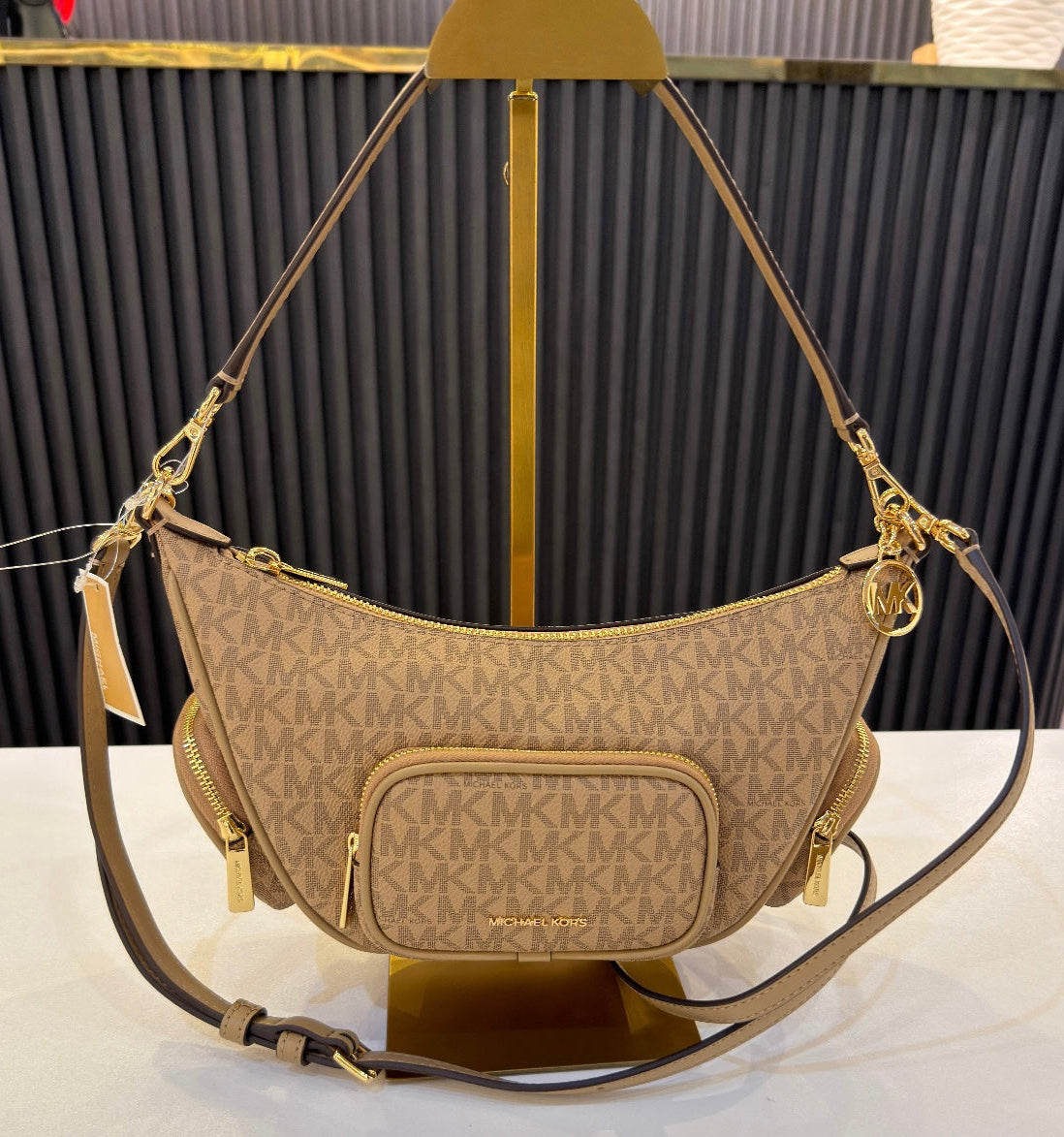 Michael Kors Merritt Small Signature Logo Convertible Shoulder Bag