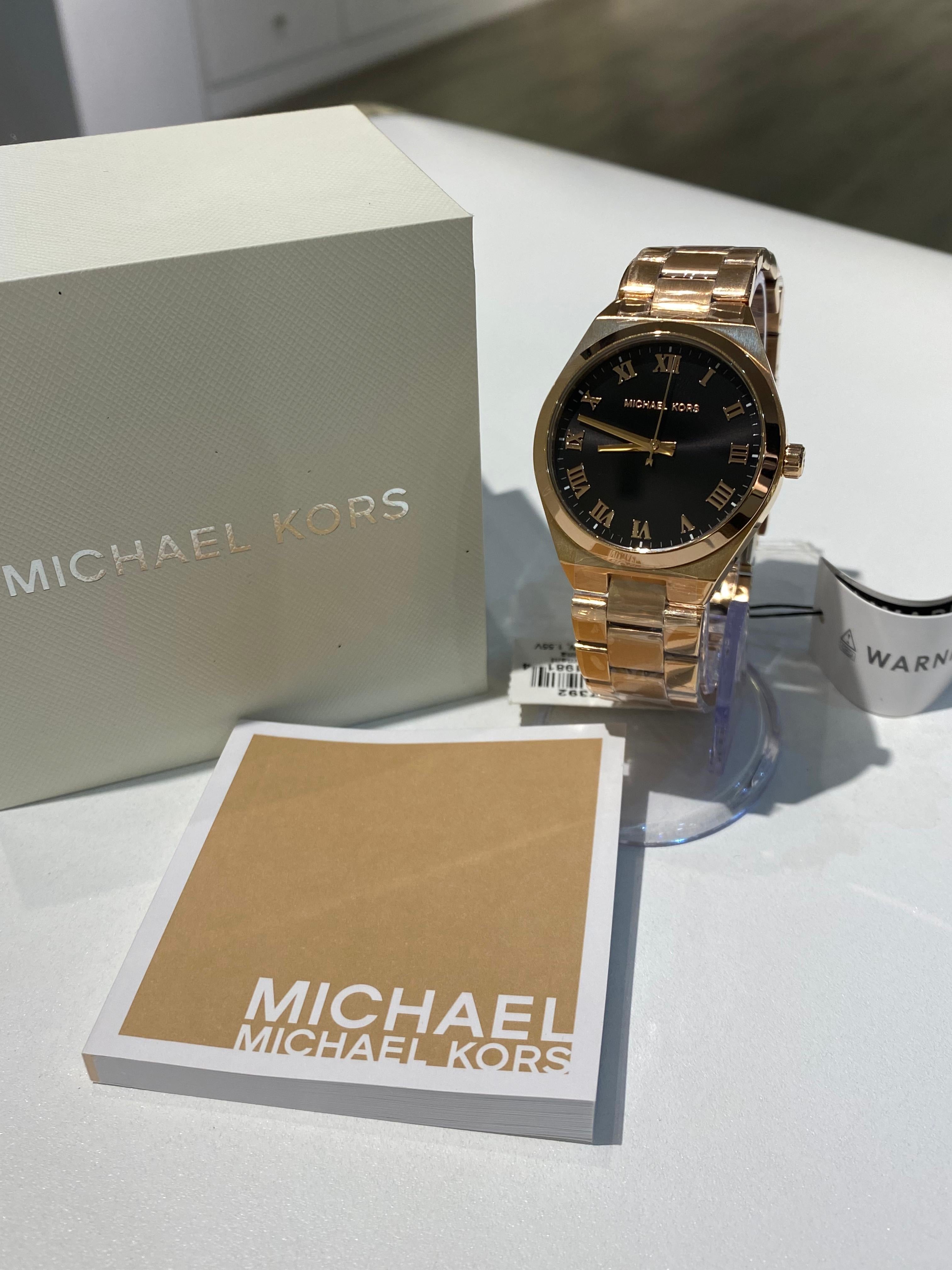 Michael Kors Lennox Quartz Black Dial Ladies Watch