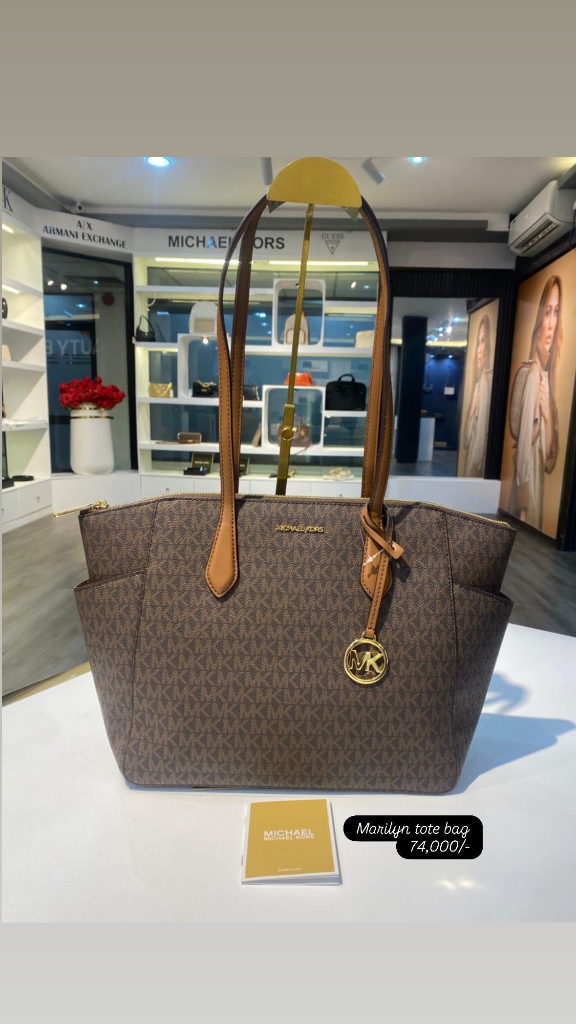 Michael Kors Marilyn Medium Signature Logo Tote Bag