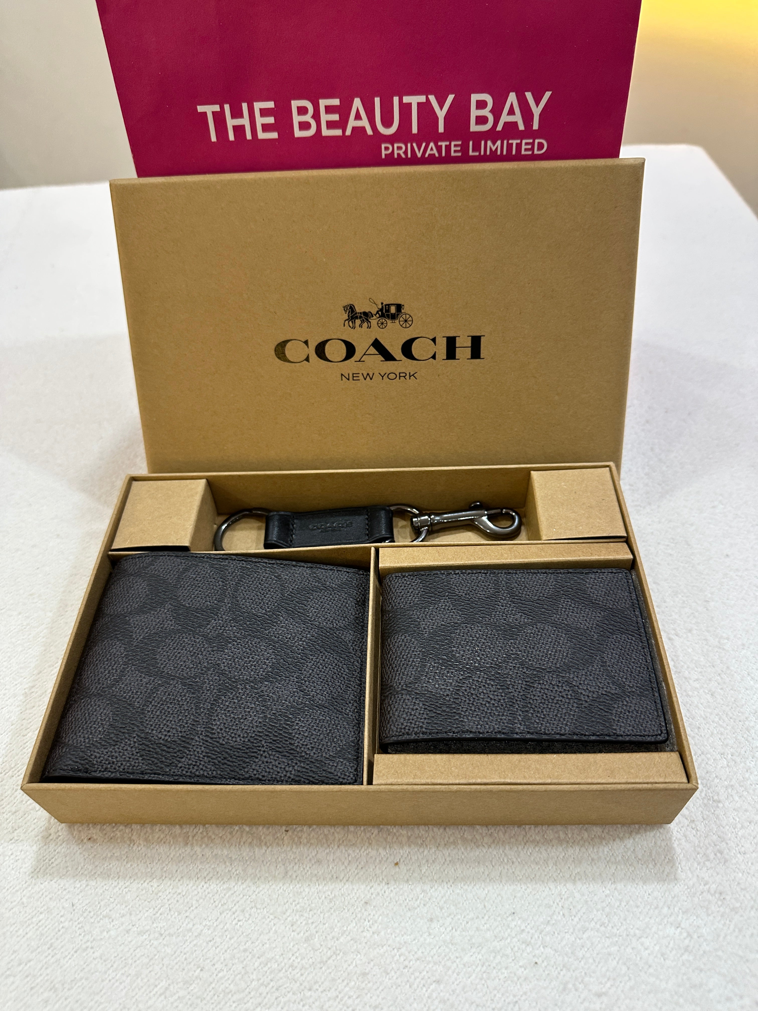 Coach Boxed 3 In 1 Wallet Gift Set In Signature Canvas