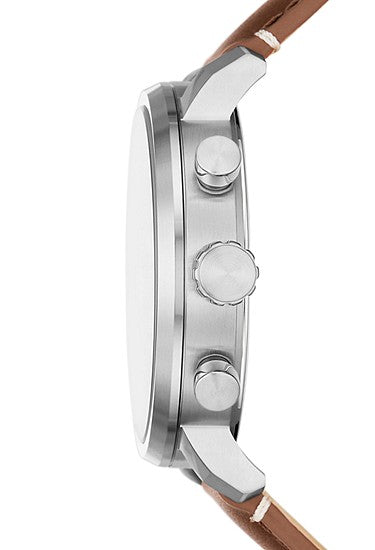 Fossil Rhett Multifunction Brown LiteHideβ’ Leather Watch