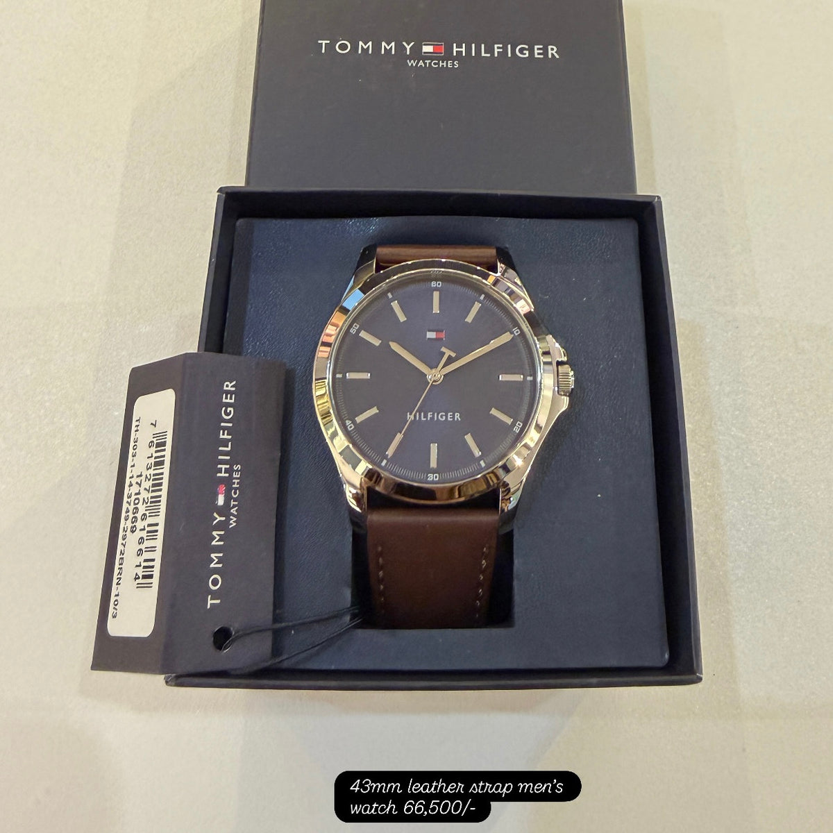 Tommy Hilfiger 43MM Leather Strap Sport Watch