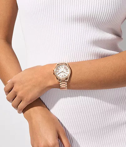 Michael Kors Kaycie Pavé Rose Gold-Tone Watch