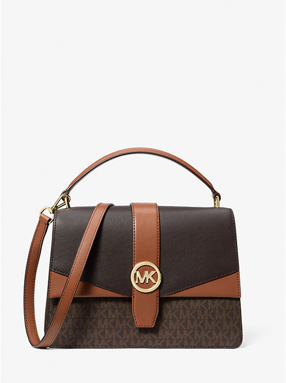 Michael Kors Greenwich Medium Signature Logo Satchel