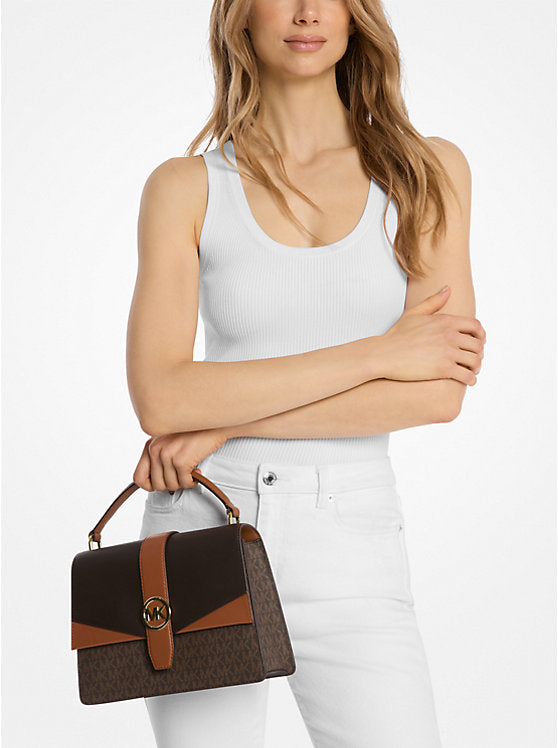 Michael Kors Greenwich Medium Signature Logo Satchel