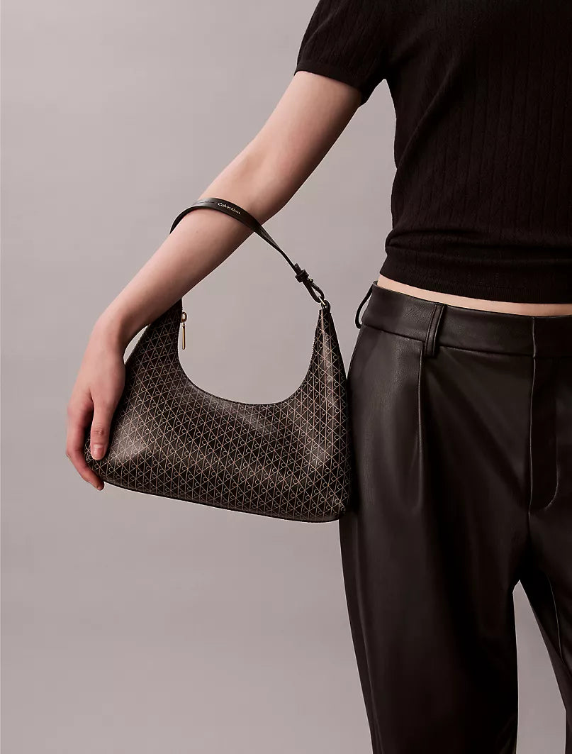 CK Allover Emblem Logo Shoulder Bag