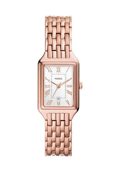 Fossil Raquel Three-Hand Date Rose Gold-Tone Stainless Steel Watch