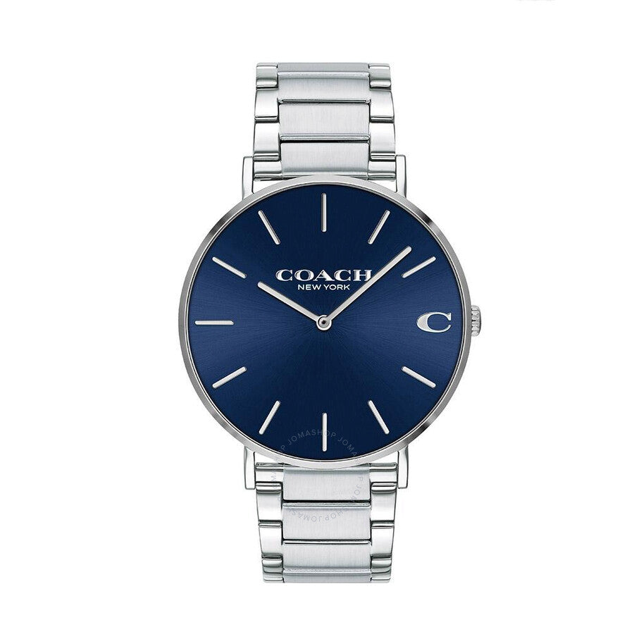 Coach Charles Stainless Steel Quartz Blue Dial Men's Watch