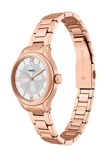 Fossil Gilmore Three-Hand Rose Gold-Tone Stainless Steel Watch