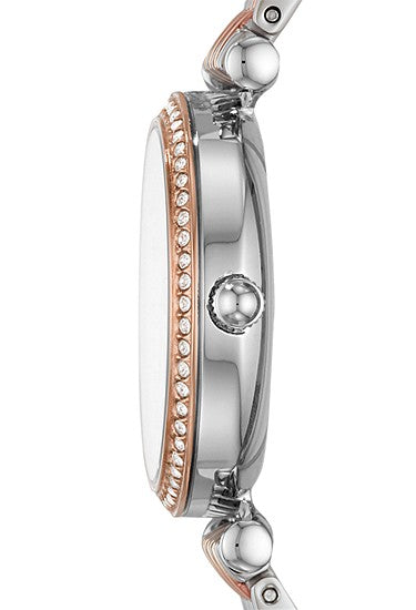Fossil Carlie Mini Three-Hand Two-Tone Stainless Steel Watch