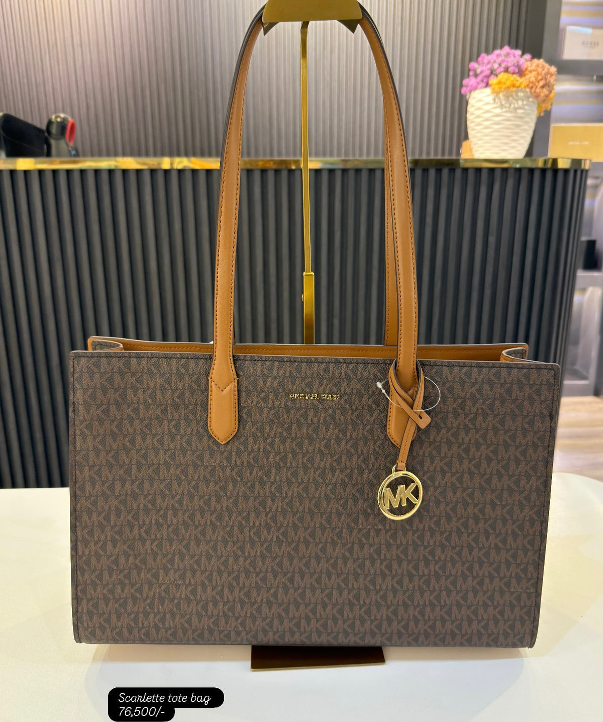 Michael Kors Scarlett Medium Signature Logo Tote Bag