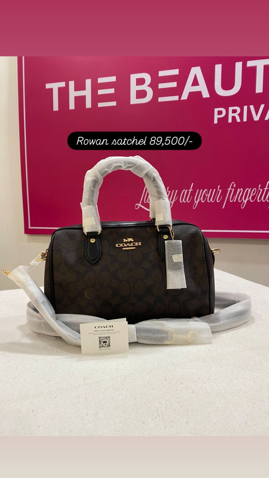 Coach Rowan Satchel Bag In Signature Canvas