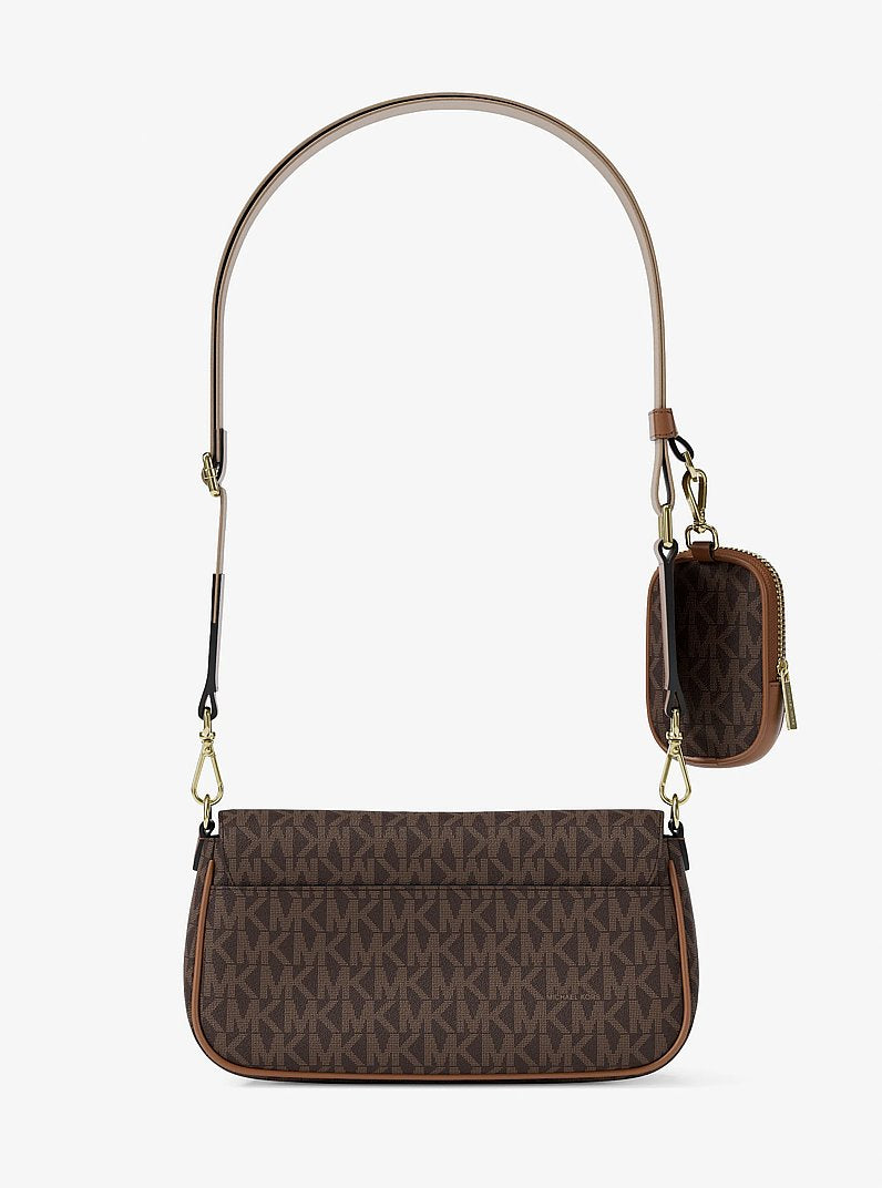 Michael Kors Jet Set Travel Small Signature Logo Crossbody Bag With Pouch