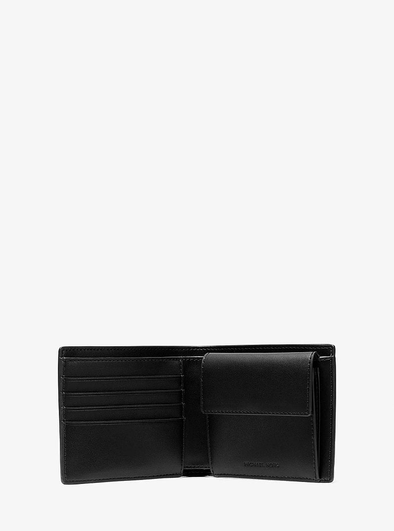 Michael Kors Cooper Pebbled Leather Billfold Wallet With Coin Pouch