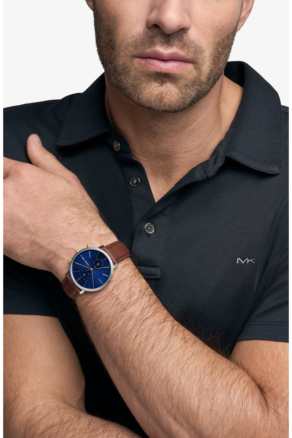 Michael Kors Blake Multifunction Leather Strap Watch, 42mm