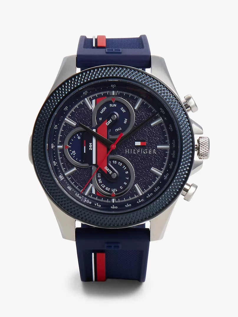 Tommy Hilfiger 46MM Sport Watch With Signature Strap