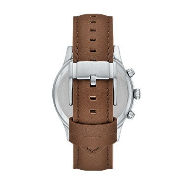 Fossi Bennett 45mm Multifunction Brown Leather Watch