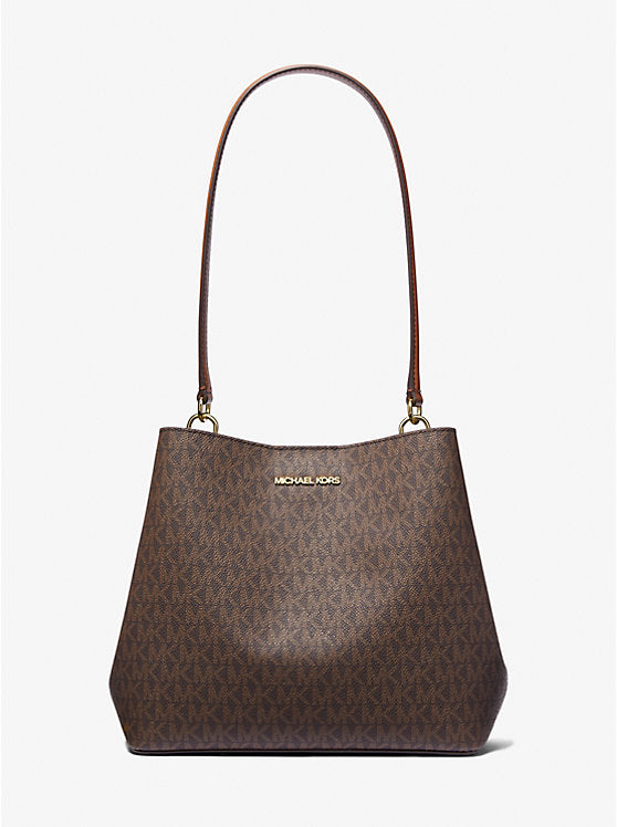 Michael Kors Pratt Medium Signature Logo Shoulder Bag