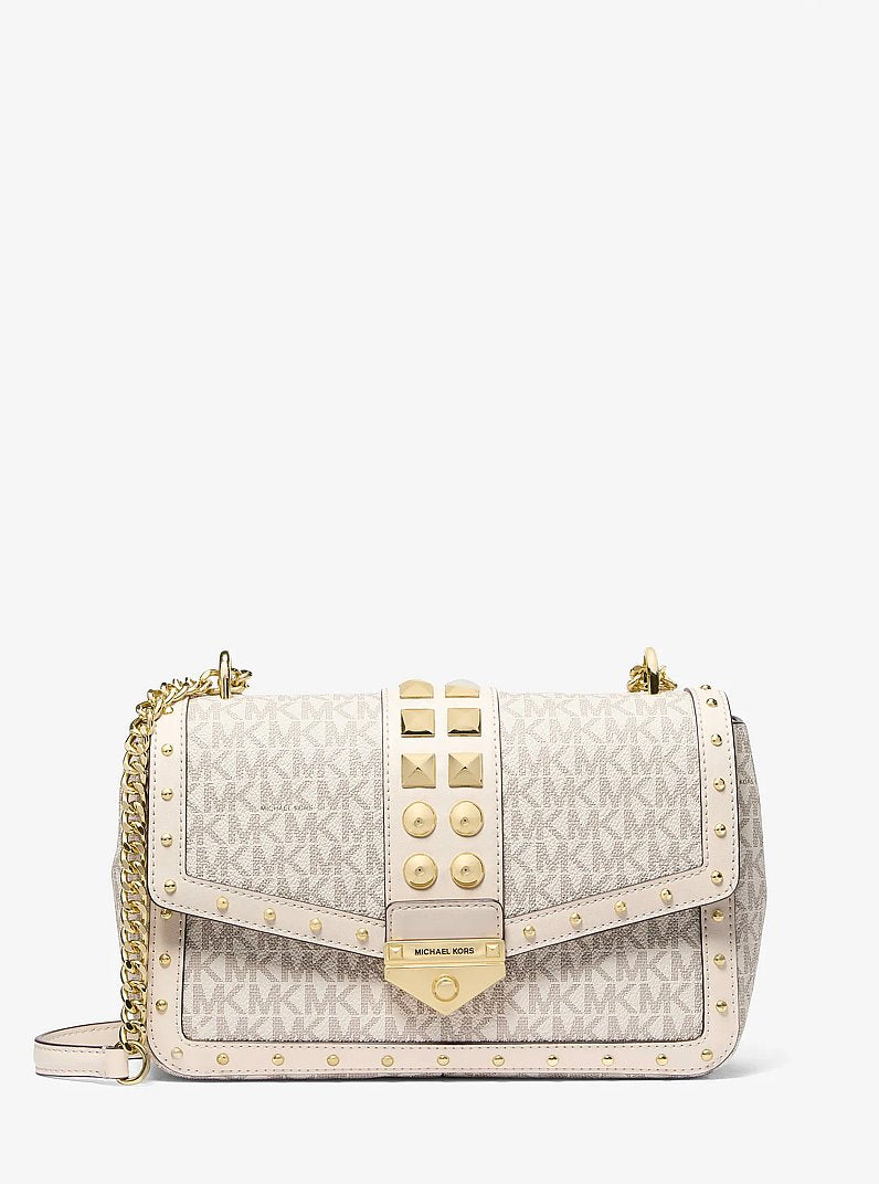 Michael Kors Soho Large Studded Signature Logo Shoulder Bag
