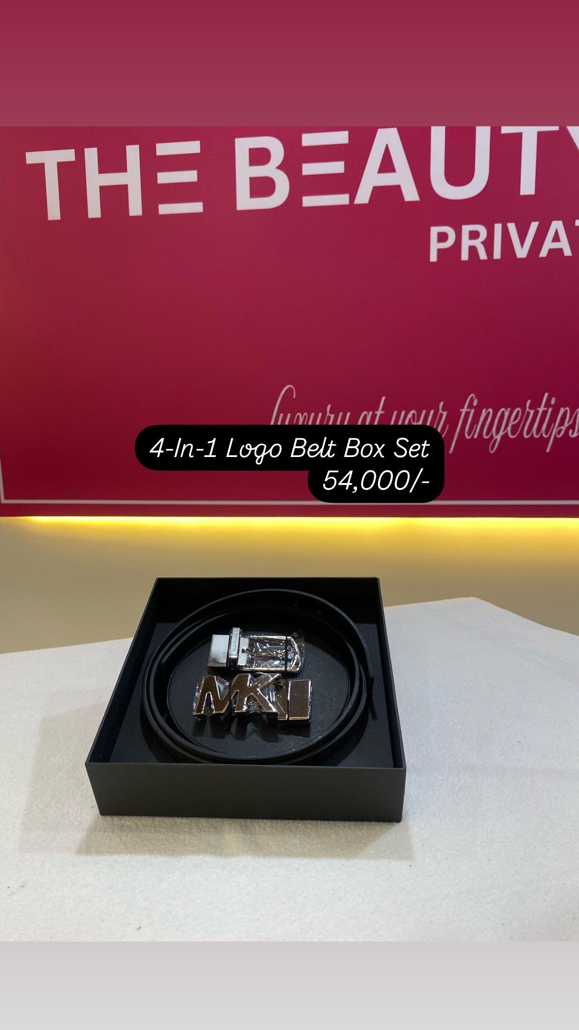 Michael Kors 4-In-1 Logo Belt Box Set