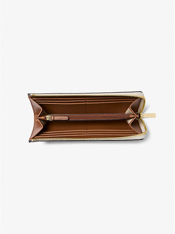 Michael Kors Jet Set Travel Large Logo Quarter-Zip Wallet