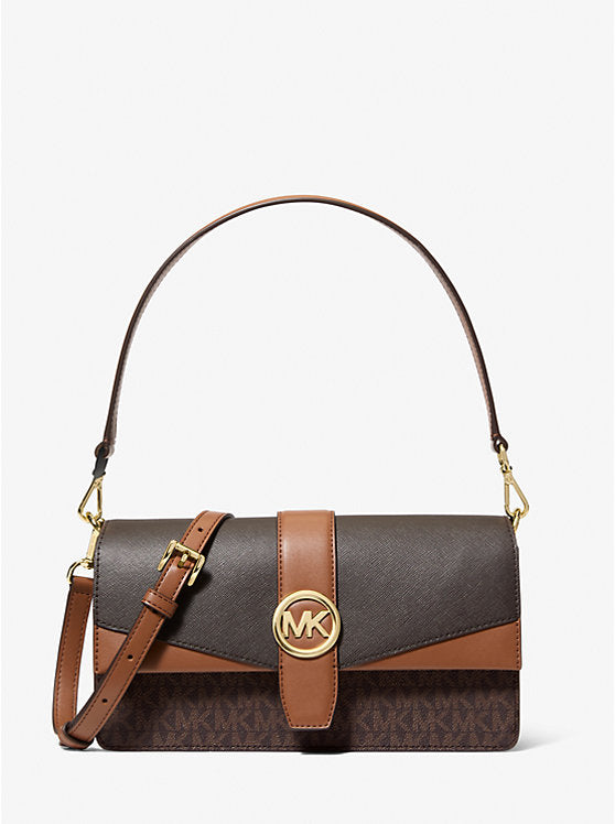 Michael Kors Greenwich Medium Signature Logo Convertible Crossbody Bag