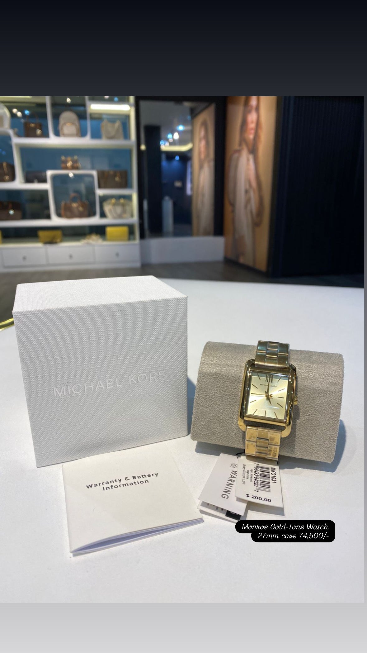 Michael Kors Monroe Gold-Tone Watch