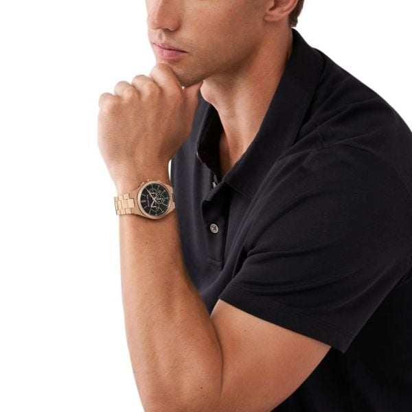 Michael Kors Lennox Chronograph Quartz Black Dial Men's Watch