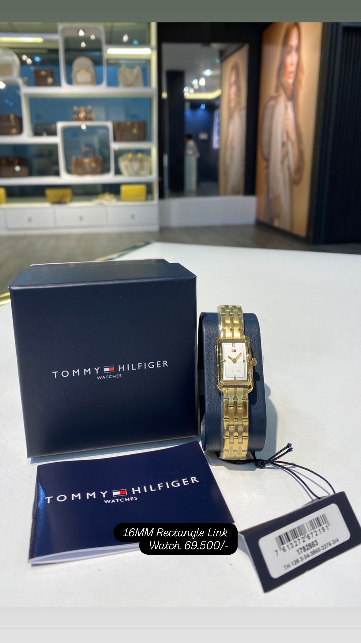 Tommy Hilfiger 16MM Rectangle Link Watch