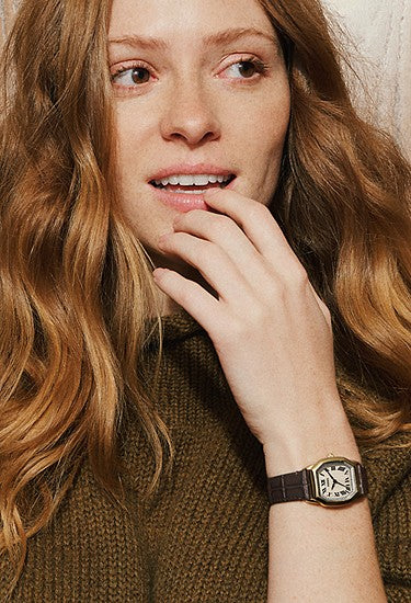 Fossil Harlow Three-Hand Brown Croco Leather Watch