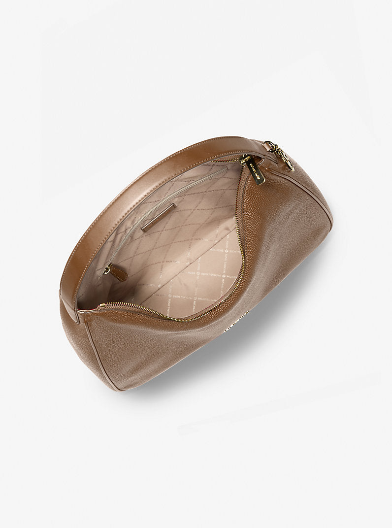 Michael Kors Nayla Medium Pebbled Leather Hobo Shoulder Bag