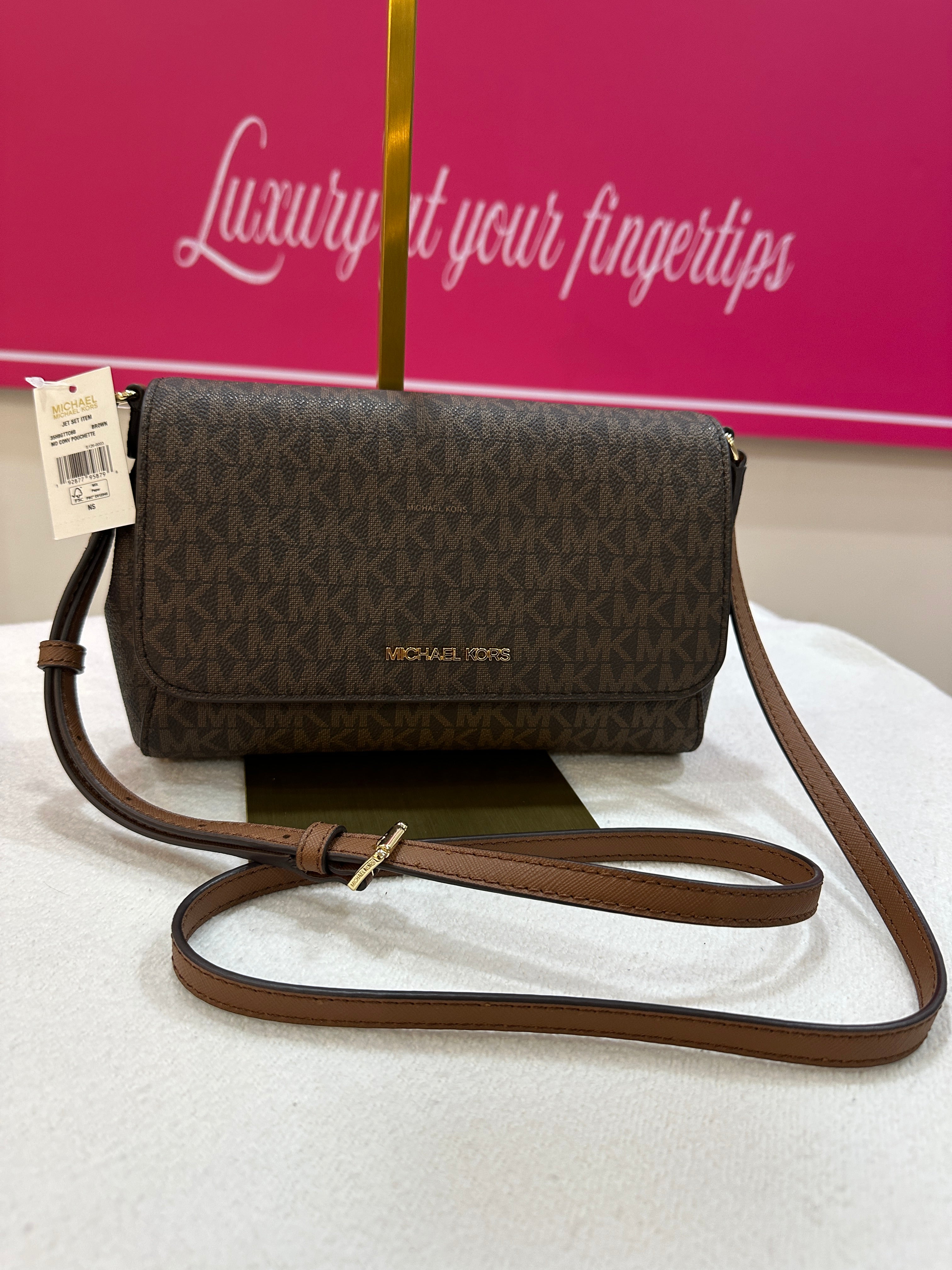 Michael Kors Medium Logo Convertible Crossbody Bag