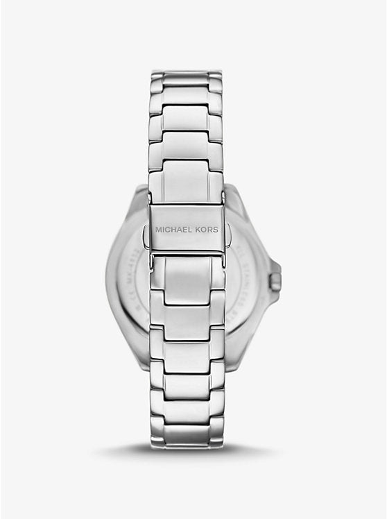 Michael Kors Kaycie Pavé Silver-Tone Watch
