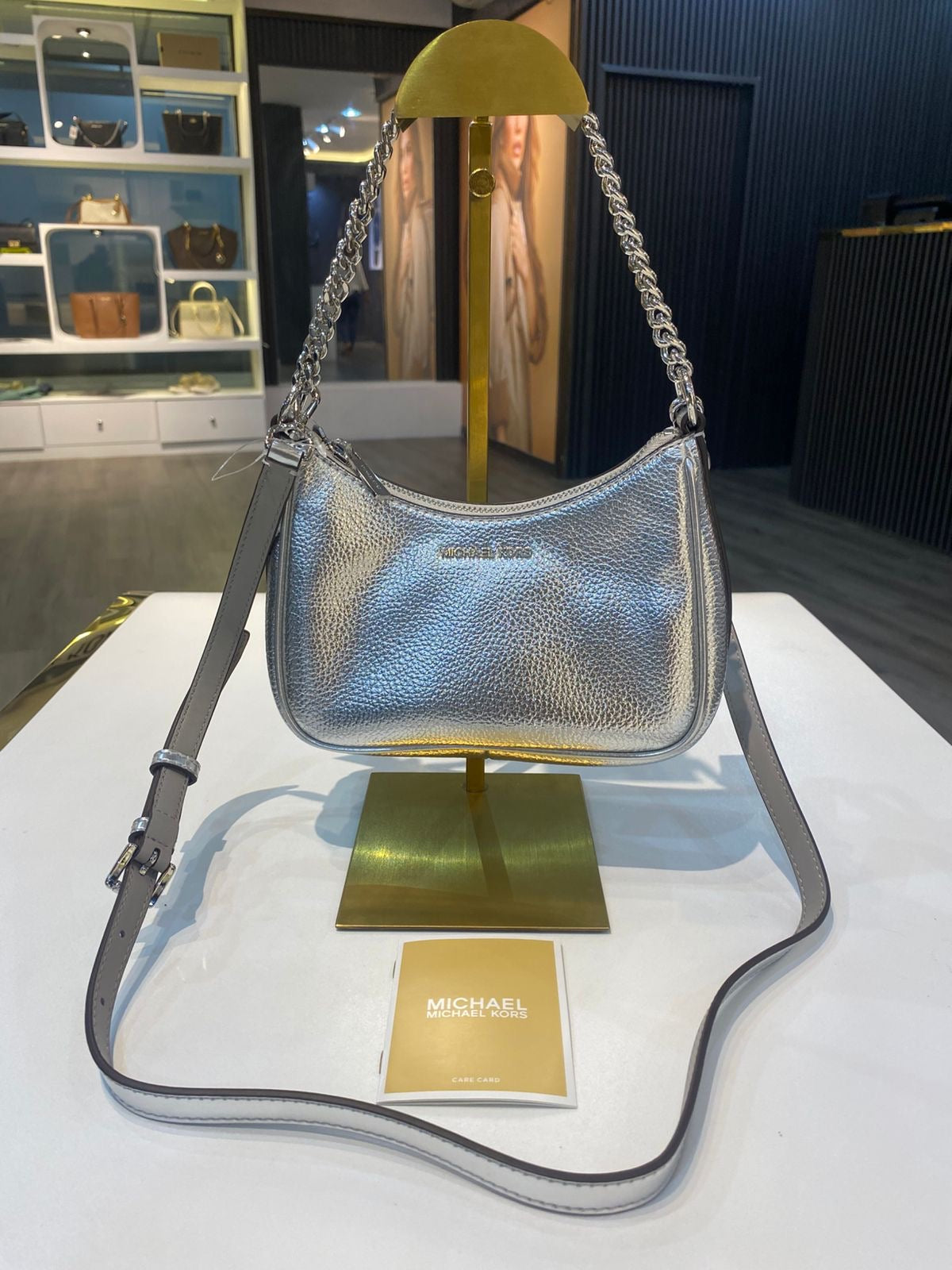 Jet Set Travel Small Metallic Convertible Crossbody Bag