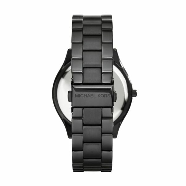 Micheal Kors Women's Slim Runway Black Round Stainless Steel Watch