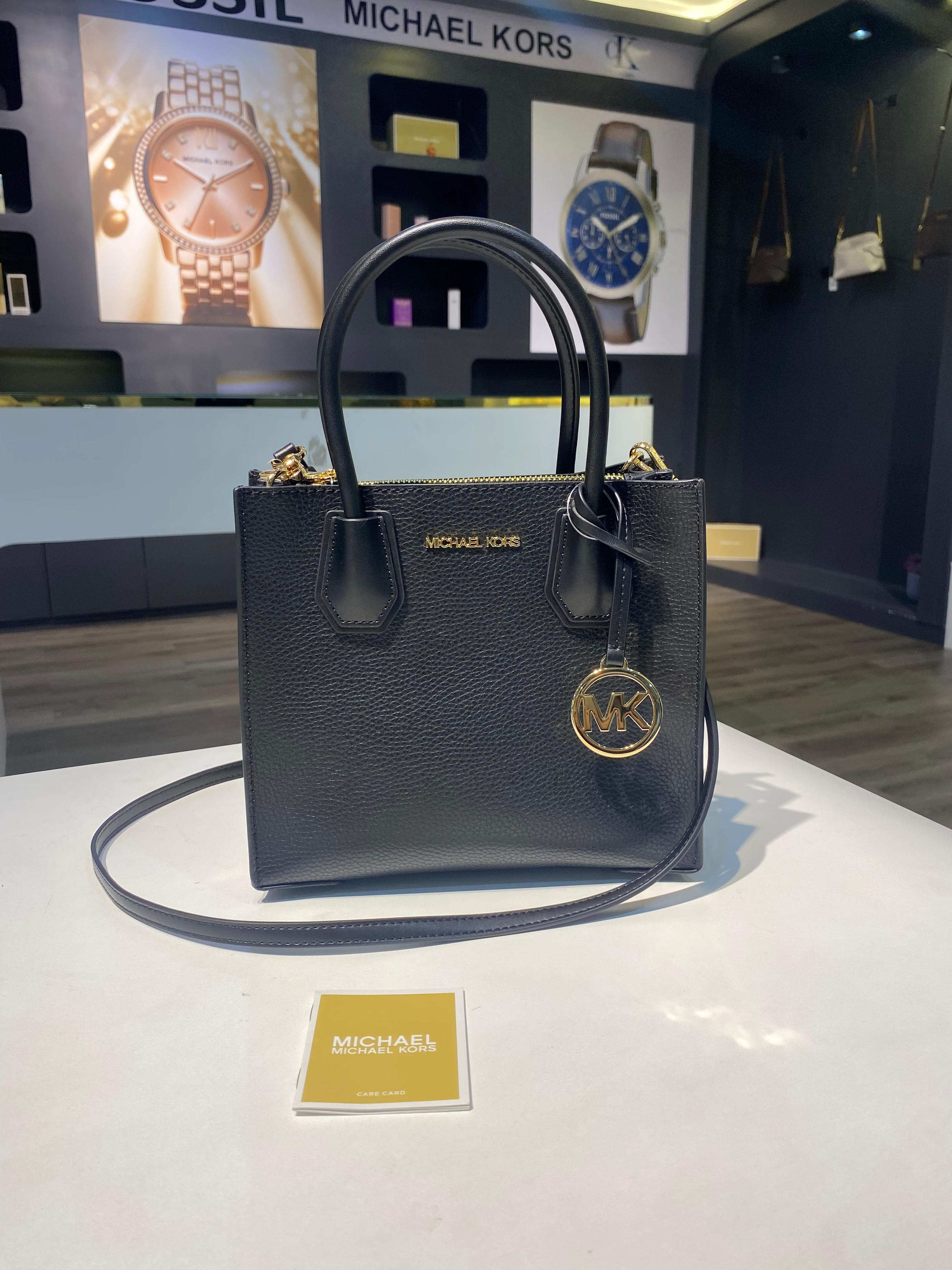 Michael Kors Mercer Medium Pebbled Leather Crossbody Bag