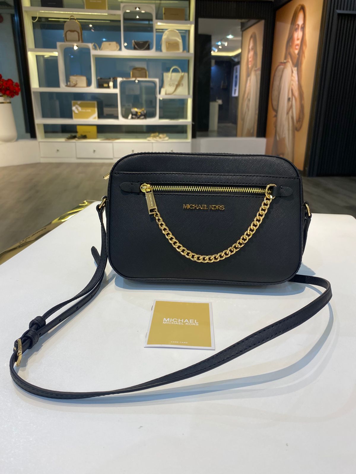Michael Kors Jet Set Large Saffiano Leather Crossbody Bag