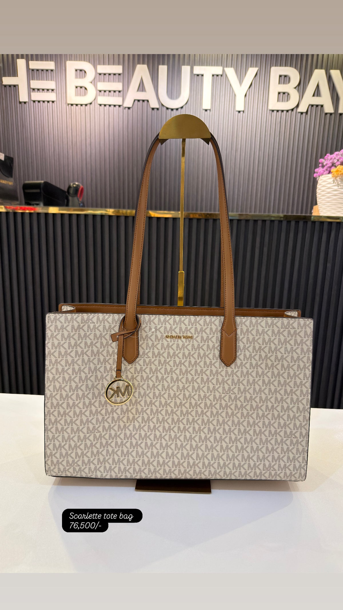 Michael Kors Scarlett Medium Signature Logo Tote Bag