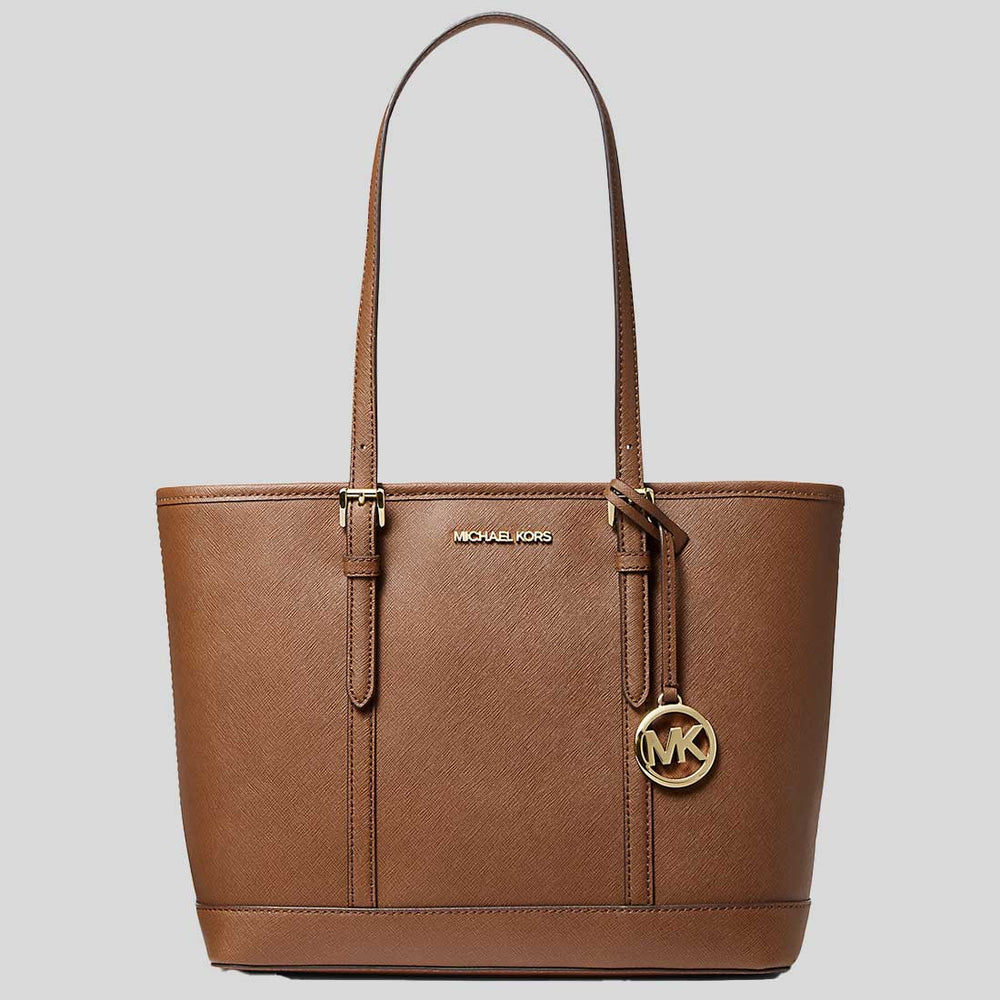 Michael Kors Jet Set Travel medium Saffiano Leather Top-Zip Tote Bag