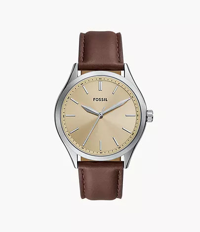 Fenmore Three-Hand Brown Leather Watch