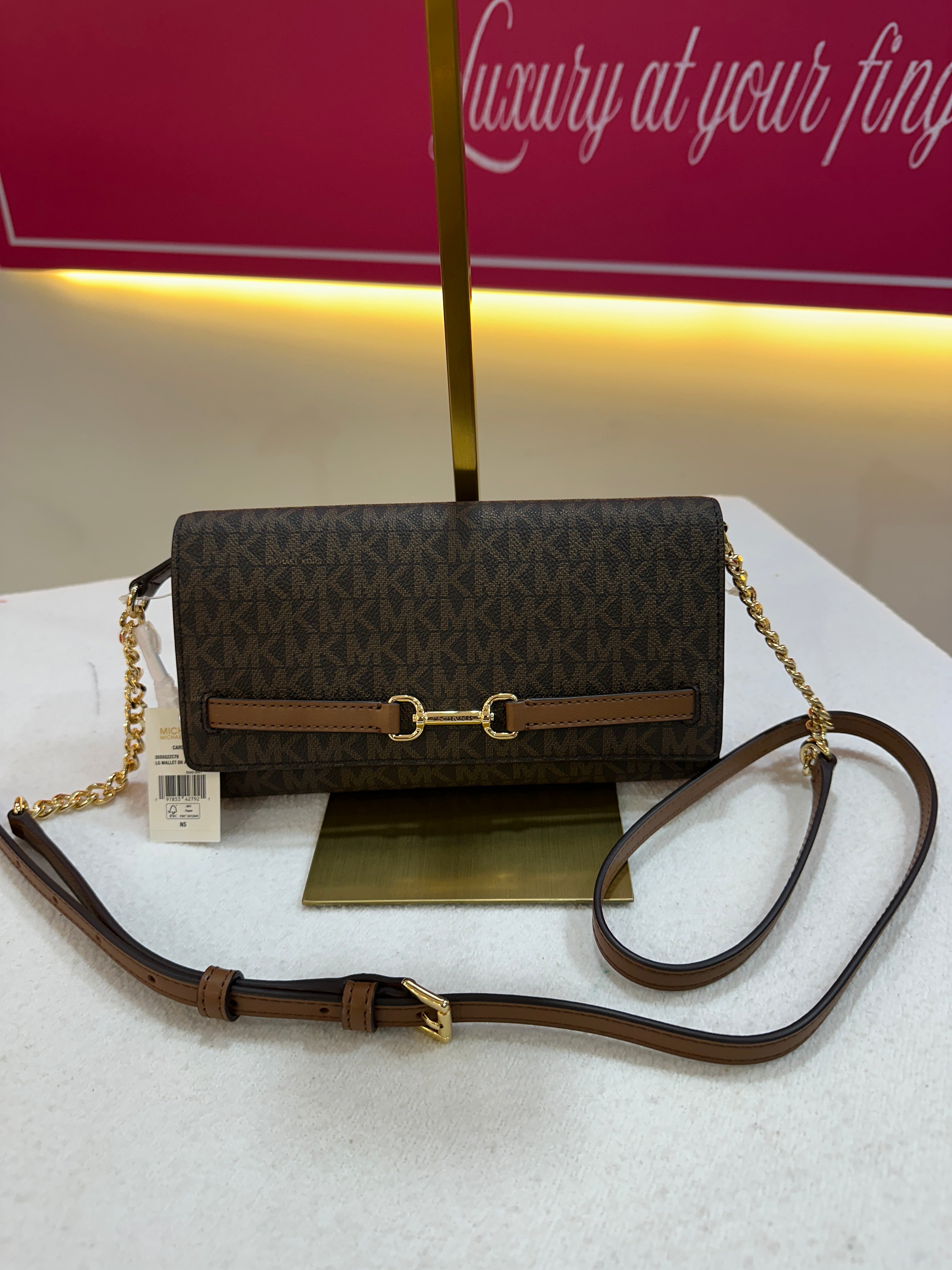 Carson Large Signature Logo Convertible Crossbody Bag