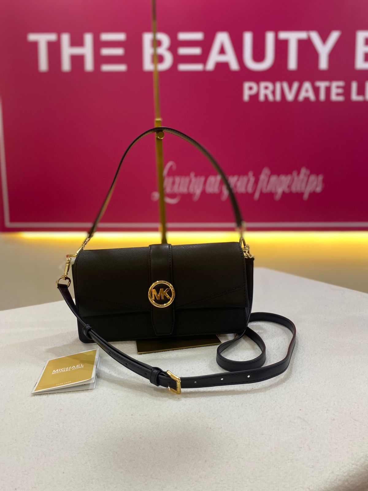 Michael Kors Greenwich Medium Saffiano Leather Shoulder Bag