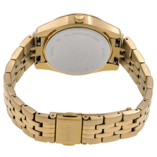 Fossil Scarlette Quartz Gold Dial Ladies Watch