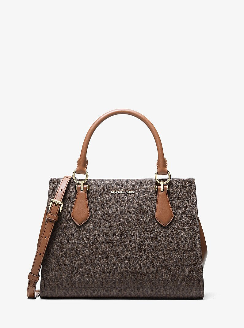 Michael Kors Marilyn Medium Signature Logo Convertible Satchel