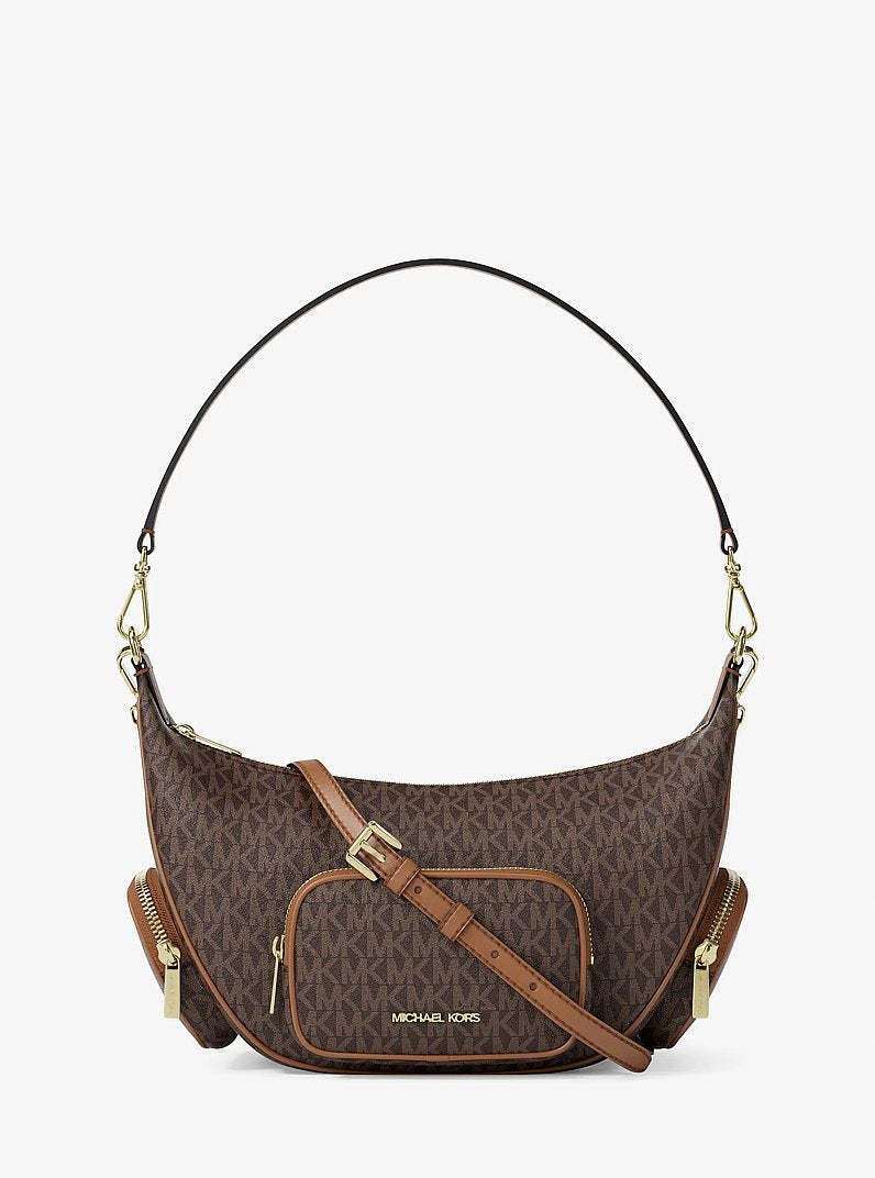 Michael Kors Merritt Medium Signature Logo Convertible Shoulder Bag