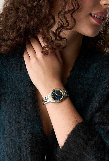 Fossil Scarlette Three-Hand Two-Tone Stainless Steel Watch