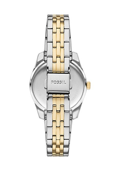 Fossil Scarlette Three-Hand Date Two-Tone Stainless Steel Watch