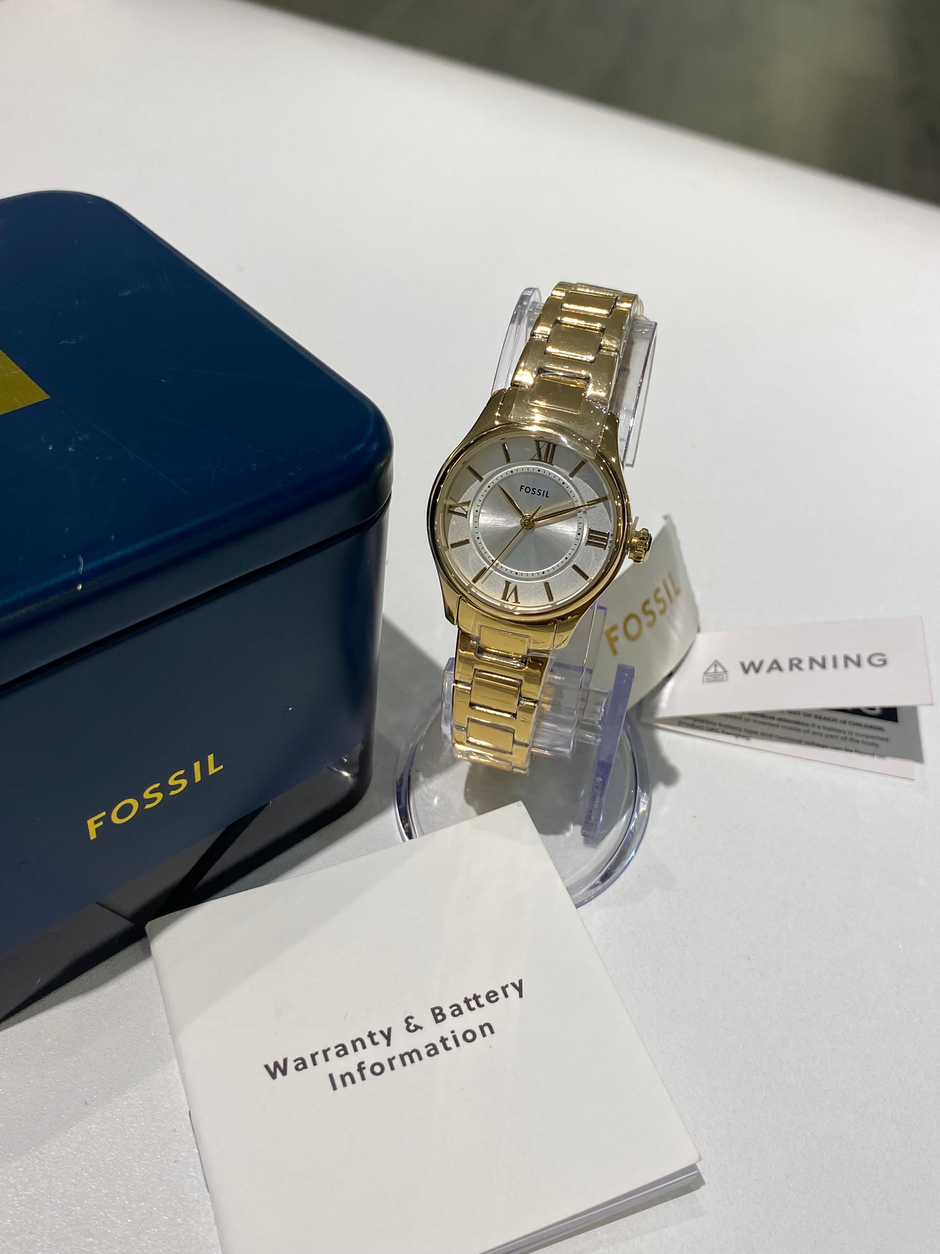 Fossil Gilmore Three-Hand Gold-Tone Stainless Steel Watch