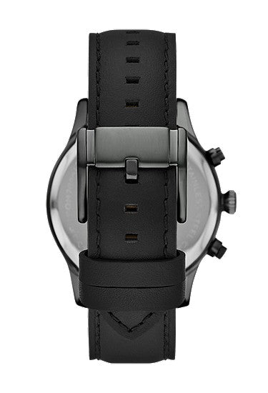 Fossil Bennett Multifunction Black Leather Watch